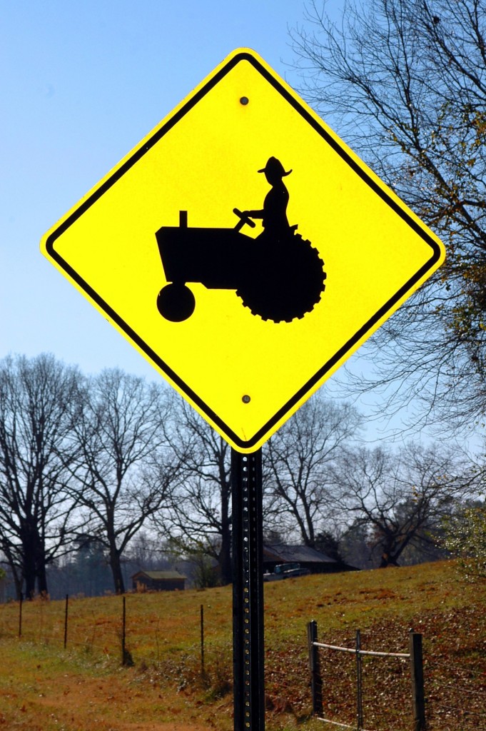 is that just a torso driving that tractor?